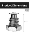 Two Piece Floor Jack Handle Bolt Set For Three And Four Ton Horizontal Hydraulic Jacks With 12 By 1.75 Precision Threads shown with dimensions.