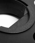 Close-up of the center rotating handle on a Portable Heavy Duty Cord Storage Reel With Center Rotating Handle Holds Up To 125 Feet Of Sixteen Three Cords