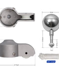 Flag Pole Replacement Kit With Pulley And Rope No Fuss Easy Install 50 Ft Halyard Rope Silver Ball Topper 4 Flag Pole Clips