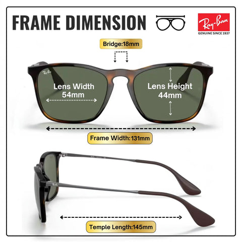 Square Shape Dope Non Polarized Sunglasses For Men With Dark Green Lenses, showing frame dimensions and polished light Havana frame.