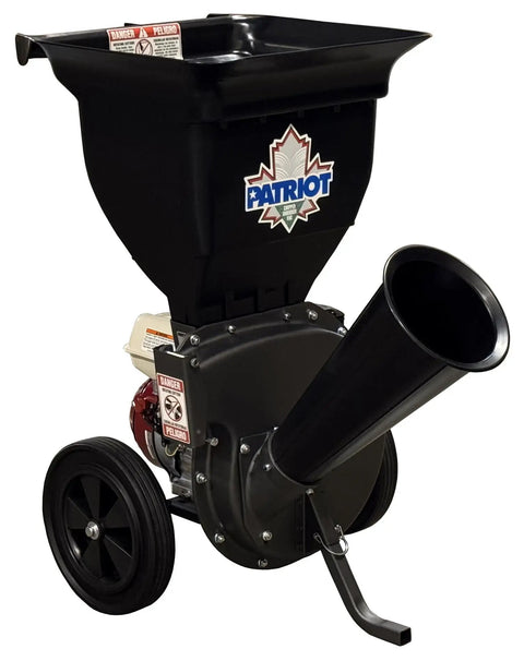 Gas Powered Wood Chipper Leaf Shredder With Honda GX 4 HP Engine For Easy Yard Cleanup Chops Branches Up To Two And A Half Inches