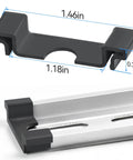Easy Snap DIN Rail Protective Cover For 35mm Wide Standard Rails, RoHS Certified PA66 Nylon Guard, 50 PCs Set, side view.