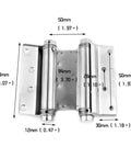 2 Pcs 3 To 5 Inch Double Action Spring Door Hinges Stainless Steel Rebound Hinges For Heavy Duty Doors dimensions diagram