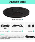 GZBtech [Apapter NOT Included] Flexible Strip Light for Wood Slat Wall Panels 16.4FT packing list with components shown.
