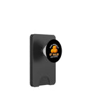 Easily Distracted By Baler Machines Hay Bale Farming PopWallet for MagSafe phone grip and wallet, black with hay design.