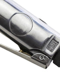 Close-up of Heavy Duty Air Impact Wrench And Right Angle Pneumatic Ratchet Crafted From Chrome Vanadium Steel, showcasing the input and button.