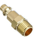 Brass Quarter Inch Air Plug Quick Connect Fittings 10 Pack MNPT Air Hose Connectors For Compressors And Pneumatic Tools