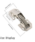 Four Inch Surface Mount Concealed Cabinet Hinges 4 Pack With Screws For Frameless Kitchen Cabinets size display