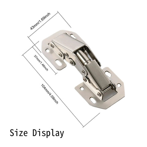 Four Inch Surface Mount Concealed Cabinet Hinges 4 Pack With Screws For Frameless Kitchen Cabinets size display