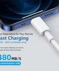 CarPlay USB A To USB C Charging Cable For iPhone 16 And 17 Series And 15 Pro Max in use showing fast data transfer rate.