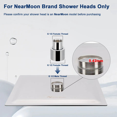 Solid Brass Shower Head Swivel Ball Connector For 8 Inch Shower Head With G One Half Male Thread 360 Degree Adjustable Swivel Chrome Finish RustProof No Fuss Install And No Flow Restriction, G 1/2 threads