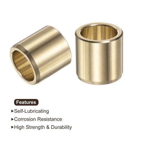 Zero Hassle Swap Two Pack Three Quarter By One By One Inch Cast Brass Flanged Sleeve Bearing Heavy Duty Oilless Bushing For Workshop Machinery And Garage Gear Gold Finished Built Tough Smooth Spin, showing two brass bushings.