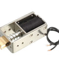 DC 12V 2A Spring Loaded Door Lock Solenoid Electromagnet With 10mm Stroke And 40N Pull Force Metal Body 185mm Cable Easy Mount For Secure Door Access Control, metal body with spring bolt and cable