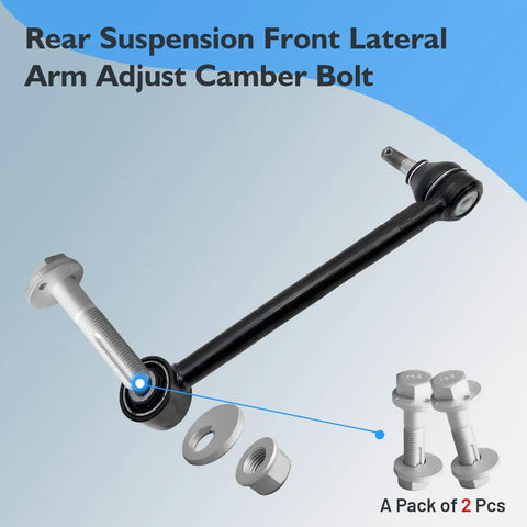 Dope Camber Adjustment Bolt Kit 2Pcs Rear And Front Lateral Arm Suspension Alignment Hardware For Subaru, showing bolt and hardware parts.