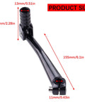 CNC Aluminum Folding Gear Shifter Lever For Dirt Pit Bikes 2 Inch Foldable Shift Arm, Size 155mm, Black