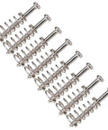 8 Piece Guitar Bass Neck Plate Hardware Kit With Mounting Screws And Springs Height Adjustable Replacement Screws For Neck Plate, silver iron parts