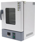 Heavy Duty Digital Forced Air Convection Drying Oven With Slick PID Temp Control And Reliable Rotary Hot Air Circulation For Zero Hassle Shop Or Lab Projects, white exterior, front view.