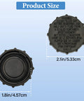 Top and side view of Brake Fluid Reservoir Cap For Ford F-150 2015-2019, Expedition 2018-2021, Lincoln Navigator 2018-2021 with size measurements.