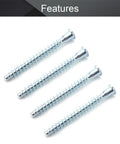 Four Self Drilling Confirmat Screws For Wood Bonding M7 X 70mm Inner Hex Carbon Steel Woodworking Fasteners For Strong Board Joints