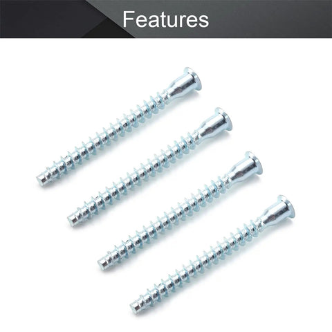 Four Self Drilling Confirmat Screws For Wood Bonding M7 X 70mm Inner Hex Carbon Steel Woodworking Fasteners For Strong Board Joints