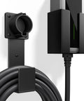 Rugged Boss J1772 EV Charger Holder Wall Mount keeps your charging handle dock and cable organized, featuring heavy-duty black stainless steel.