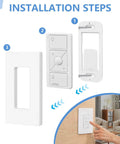 Installation steps for Pico Remote Wall Plate Brackets 4 Pack Snap In Installation Durable Wall Mount Compatible With Pico Remote