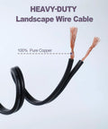 14/2 Low Voltage Landscape Lighting Wire For Outdoor Direct Burial, 14 Gauge Two Conductor Cable, 250 Feet, Pure Copper Conductors