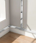 Stainless Steel Pro Grade Floor Cable Cover Kit Self Adhesive 72 Inch Long 3.9 Inch Wide 2 Inch High 4 Pack installed on floor