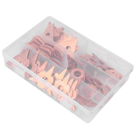 Box of 110 Piece Dent Puller Rings Round For Car Body Welding Repair Tool Set Pro Grade Auto Sheet Metal Fix Kit in copper-plated iron
