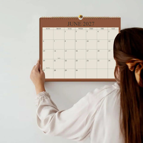 Nail Your 2026 to 2027 Game Plan With This 18 Month Wall Calendar Spanning August 2026 to December 2027 in Green With Premium Paper Twin Wire Binding and A Hanging Hook at 8.5 X 11 Inches to Keep You Squeaky Clean on Every Schedule.
