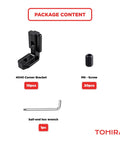 Inside Corner Brackets For 40 Series 8mm T Slot Aluminum Profiles 10 Sets Black Ball End Hex Wrench Included For No Hassle Secure CNC And Robotics Frame Builds package content showing corner bracket, screws, and wrench
