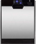 Countertop Ice Cube Maker Machine, Stainless Steel And Food Grade Abs, Portable Automatic Quick Freeze Unit For Home Bar front view with digital control panel.
