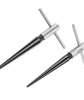 Pro Grade T Handle Tapered Reamer Set For Bridge Pin And End Pin Holes, 6 Fluted Chamfer Reamers, Woodworking Guitar Luthier Tool, 2 Pieces