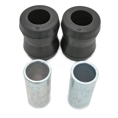 Hourglass Shock Eye Bushing 5/8 Inch ID With Double M10 Sleeves For Shocks Eye And Sway Bar Link, Durable Natural Rubber With Zinc Plate Sleeves, 4 Bushings And 4 Sleeves Set