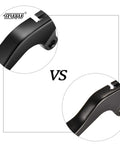 Comparison of Left Seven Eighths Inch Clutch And Brake Lever Perch for KX Dirt Bikes, showing smooth rod positioning