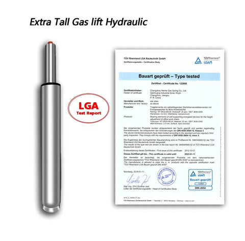 14 To 22 Inch Adjustable Gas Lift Cylinder For Office Chair And Gaming Stool Replacement Parts with LGA test report