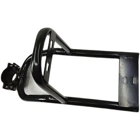 Sturdy Steel Rear Luggage Basket For Electric Scooters, Stays Put Mount Rack, black steel frame, quick install for groceries and gear.