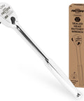 Stubby Half Inch Drive Ratchet Handle With 120 Tooth Sealed Head, Reversible Low Profile Ratcheting Wrench For Tight Spaces