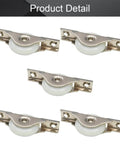 5 Pack White Screen Door Rollers With 29mm Diameter Nylon Wheel And Stainless Steel Shell Electroplating Finish For A Smooth Glide And Heavy-Duty Garage Screen Door Replacement displayed in a grid