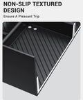 Close-up of non-slip textured Tesla Model Y And Model 3 Center Console Organizer Tray Kit with cup holder for 2024-2026.