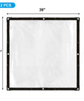 Two Pack Clear Tarp Covers Heavy Duty Waterproof Tarpaulin With Grommets For Garden Greenhouse Balcony Patio And Outdoor Use Tear Resistant Weatherproof 39 By 39 Inch Rain Snow Wind Protection