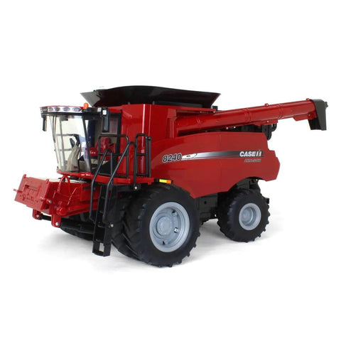 Case IH 8240 Big Farm One Six Scale Combine with Grain Head and Corn Head Set lights sounds movable auger steerable wheels