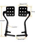 Go Kart Pedals Kit With 71 Inch Throttle Cable And Brake Return Springs For Predator 196cc 212cc 6.5hp Road Rocket Azusa Radio Flyer Vintage Carter Super Wheel Kids Go Kart showing metal pedal dimensions.