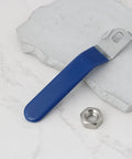2 Pack Quarter Turn Lever Handles 10x6mm With M10 Nuts For DN25 Ball Valve Durable Metal Lever With Blue Grip close-up view