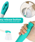 Long Reach Comfort Toilet Wiping Aid For Limited Mobility Easy Self Assist Tool with ergonomic grip and easy release button.