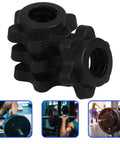 8 Pack Spinlock Barbell Collars For Weightlifting Durable Plastic Nut Locks Easy Clamp Stable Fit Quick Secure Locking