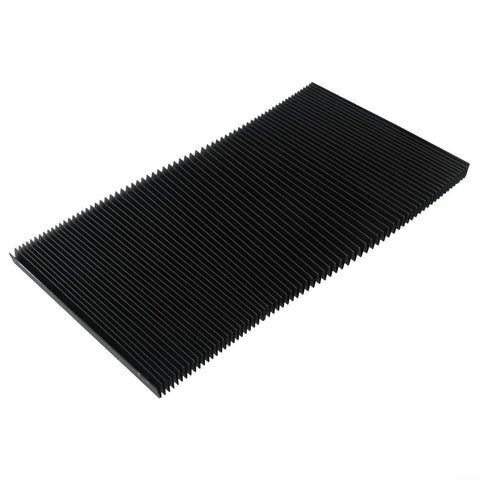 Flexible Accordion Bellows Cover For CNC Milling Machine Built Tough Dust Guard Oil Proof 1.5M Stretch Length 200mm Wide Black Protective Shield