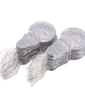 100x Silver Tone Wire Loop Needle Threader For Sewing DIY Hand Or Machine Stitching Tool Aluminum And Metal Construction Easy Threading Aid