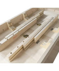 Premium Soft Maple Table Extension Slides Roll Slick As Silk For Dining Rooms Up To Ninety Six Inches showing wooden glides and installation detail.