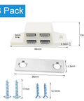 Heavy Duty Magnetic Cabinet Catch Set 8 Pack Stainless Steel Shutter Door Latch With Mounting Screws For Home Cabinets And Cupboards Easy Install Durable Corrosion Resistant Hardware, showing magnet, strike plate, and screws.